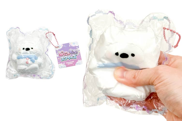 むにゅもちスクイーズ　スノーくま