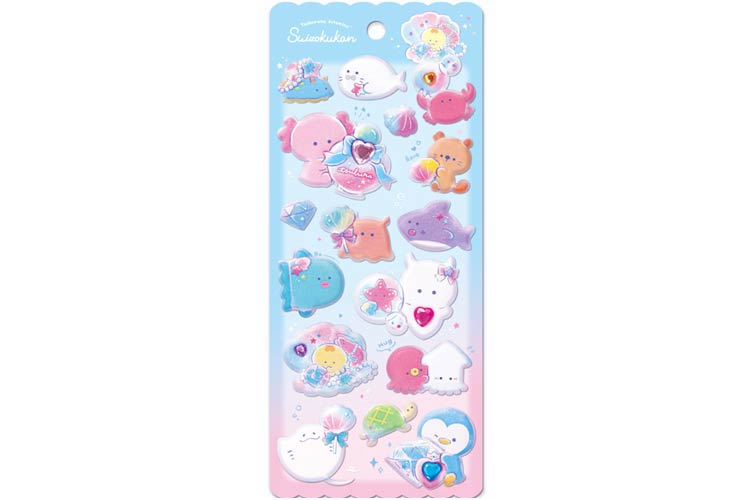 つぶらな瞳のぷくぷくシール【水族館１】